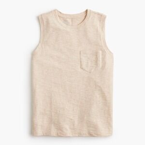 J.Crew‎ Girlfriend pocket tank top Oatmeal Medium NWT